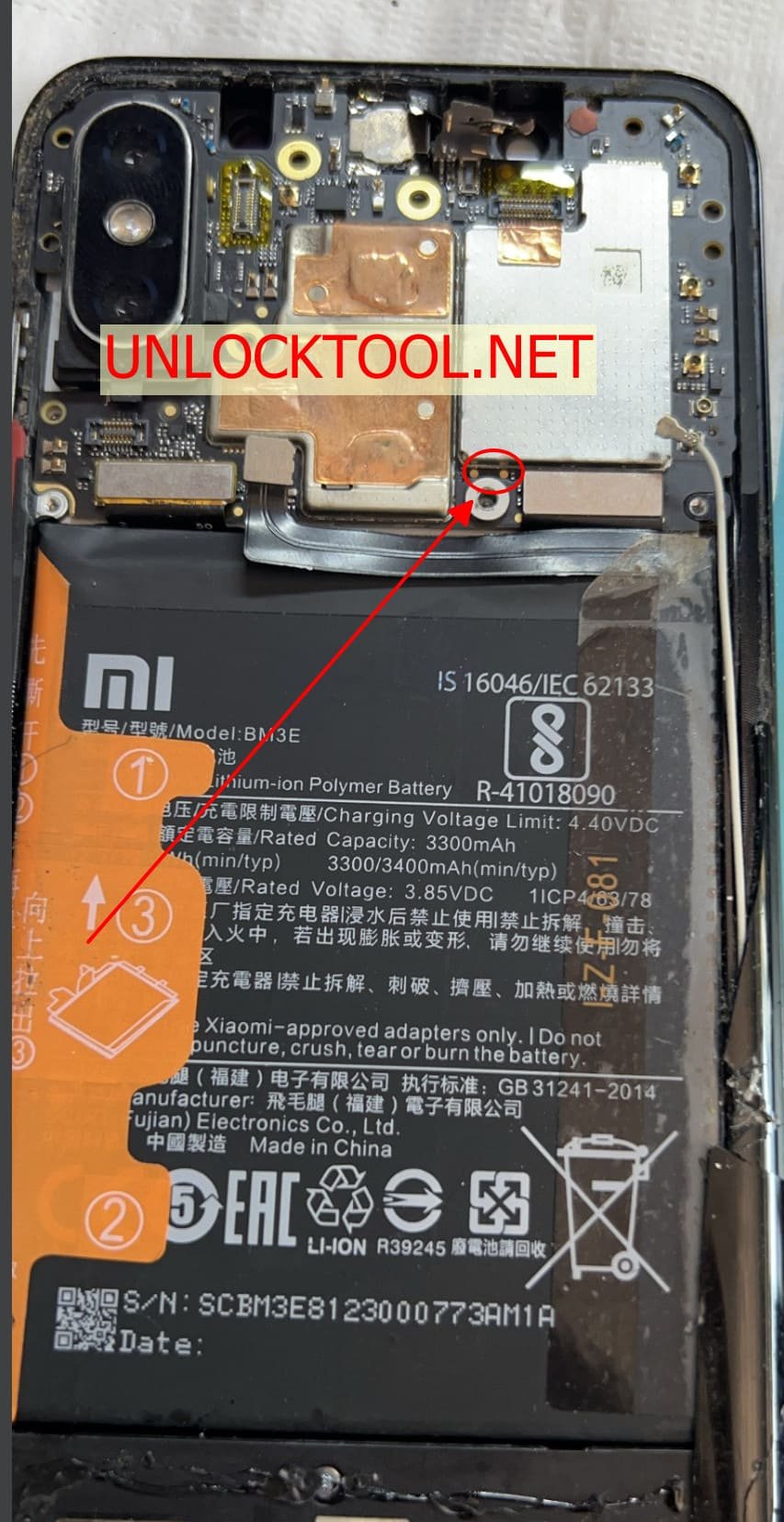 Xiaomi Mi8 Test Point / EDL Point